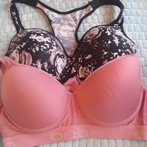 Bebe Sports Bras Large EUC